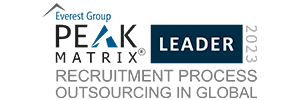 Selo "Everest Group PEAK Matrix® 2023 LEADER" em Outsourcing de Processo de Recrutamento Global. Selo "Everest Group PEAK Matrix® 2023 LEADER" em Outsourcing de Processo de Recrutamento Global.